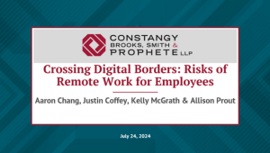 Constangy Webinar - Crossing Digital Borders: Risks of Remote Work for Employees